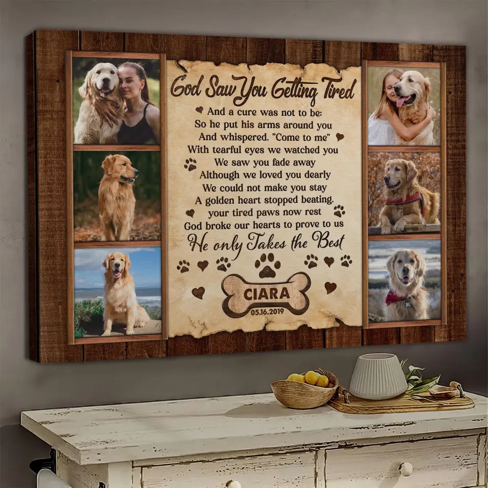 Personalized Canvas Prints Custom Photo, Dog Loss Gifts, Pet Memorial ...