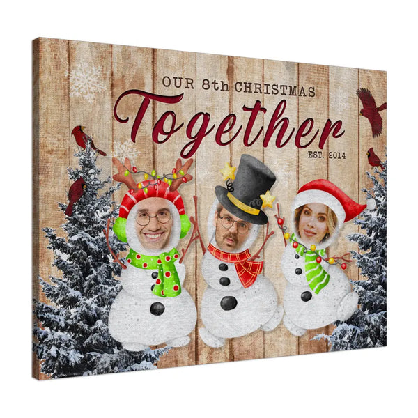 Personalized Canvas Prints Custom Photo - Christmas Together Dem Canvas