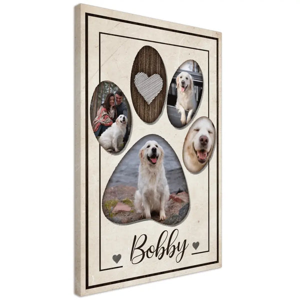 Personalized Canvas Prints Name And Upload Photo - Love Dog, Dog Lover, Custom Photo Dog Portrait Dem Canvas