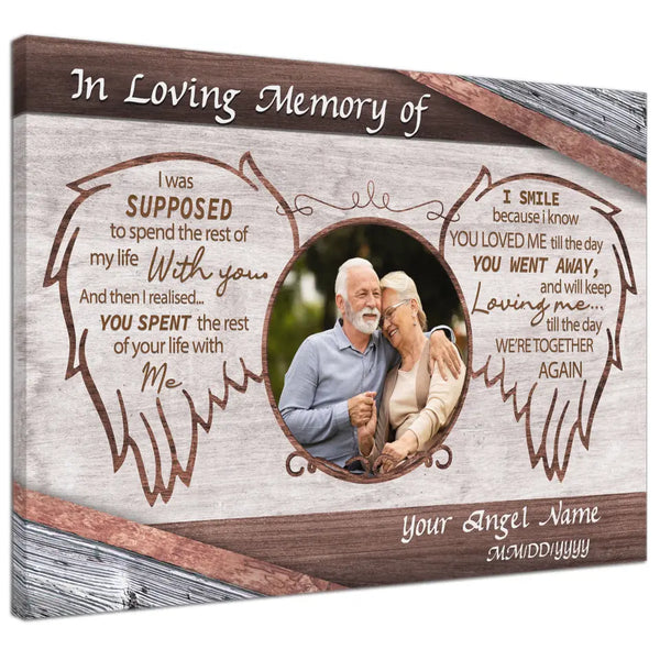 Personalized Canvas Prints Custom Photo, Date And Name - Loss Of Loved One Keepsakes Frame Dem Canvas