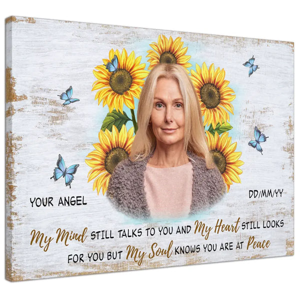 Personalized Canvas Prints Custom Photo, Date And Name - Someone Who Lost A Loved One Memorial Portrait Dem Canvas