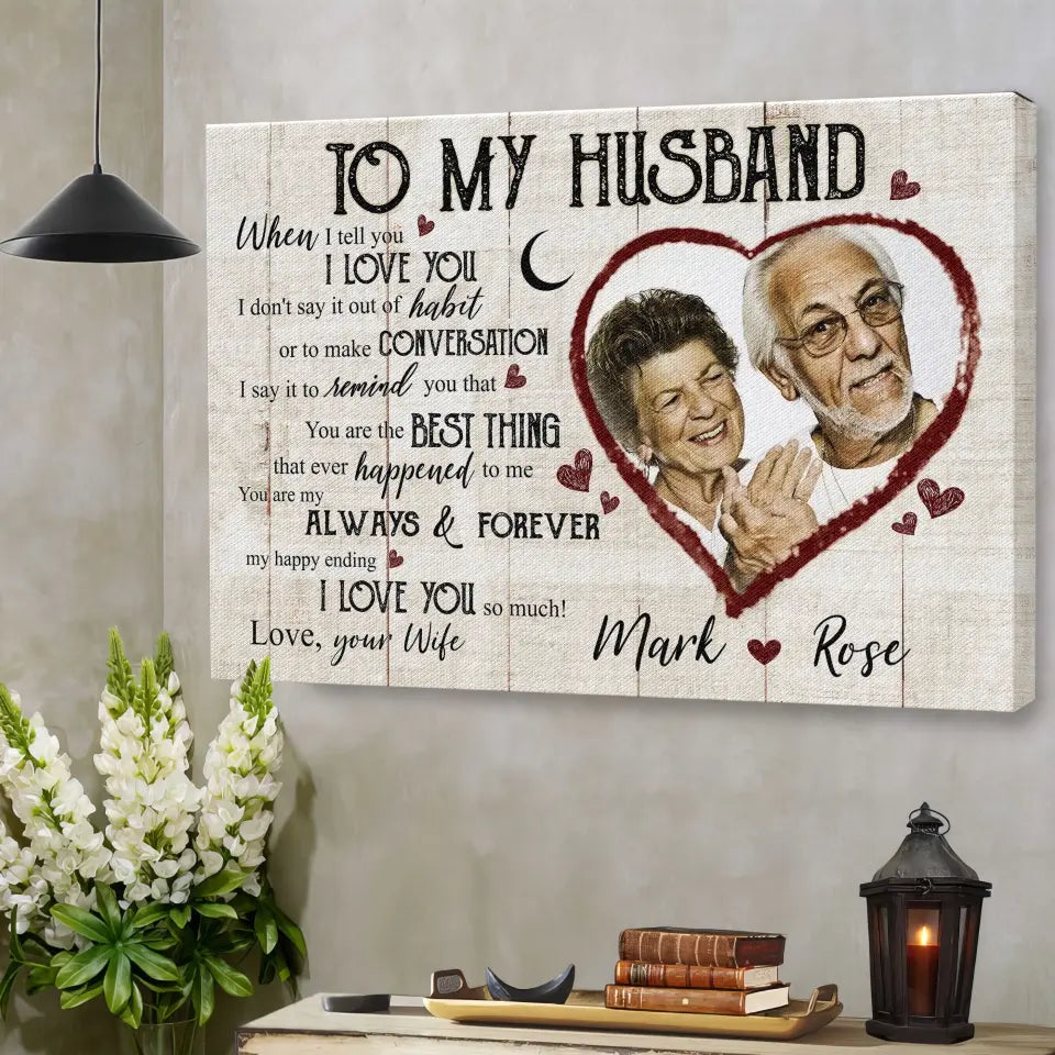 Best Gift For Husband To My Husband Gift Personalized Birthday Gift For Husband DemCanvas