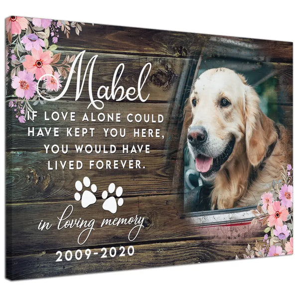 Personalized Canvas Prints, Custom Photo, Remembrance Gifts, Sympathy Gifts, Love Dog, Love Pet, Forever In My Heart Dem Canvas