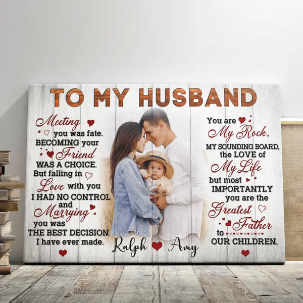 Personalized Canvas Prints, Custom Photo, Anniversary Gift, Gift For Husband, Gift For Him, Love Gifts, To My Husband Dem Canvas