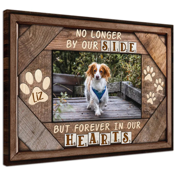 Personalized Photo Canvas Prints, Dog Loss Gifts, Pet Memorial Gifts, Dog Sympathy, Love Dog, No Longer By Our Side Dem Canvas