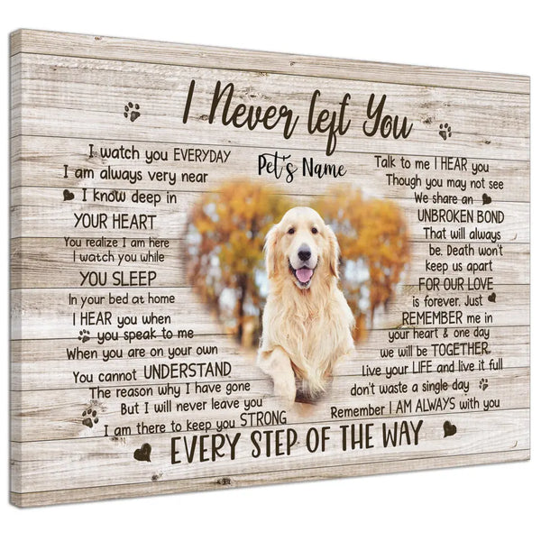 Personalized Photo Canvas Prints, Choose Quote Dog Loss Gifts, Pet Memorial Gifts, Dog Sympathy, The Moment That You Left Me Dem Canvas