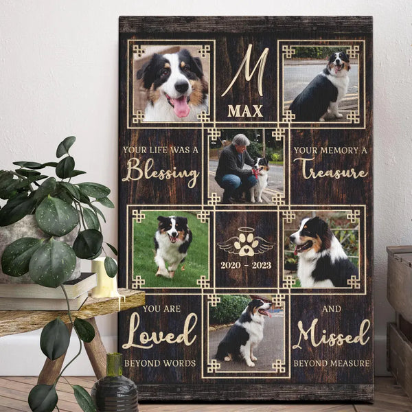 Personalized Canvas Prints, Custom Photo, Gift For Pet Loss, Pet Bereavement Gift, Pet Sympathy Gift Dem Canvas