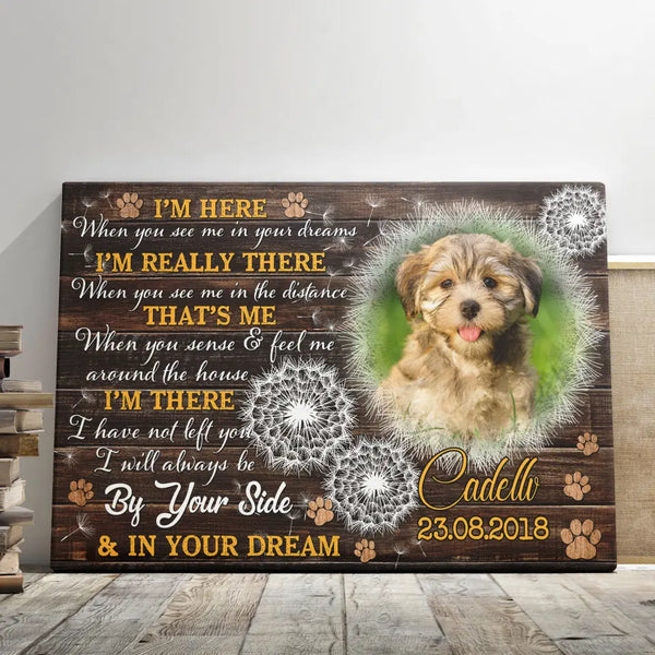 Personalized Canvas Prints, Custom Photo, Dog Memorial, Pet Gift, Passing Gift Dog Loss Dem Canvas