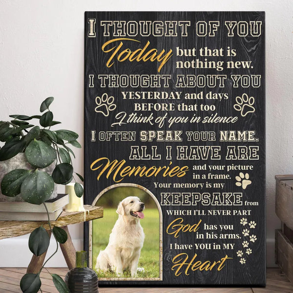 Personalized Canvas Prints, Custom Photo, Dog Remembrance, Gift Sympathy, Pet Memorial Dem Canvas