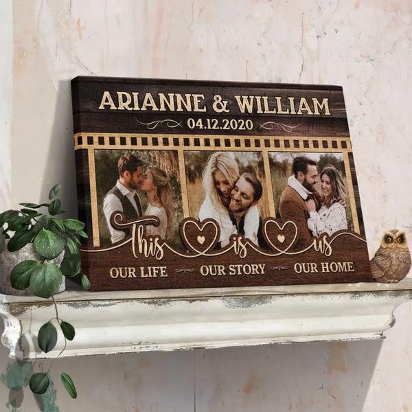 Personalized Canvas Prints, Custom Photo, Gifts For Couples, Wedding Anniversary Gift For Husband And Wife, This Is Us Dem Canvas