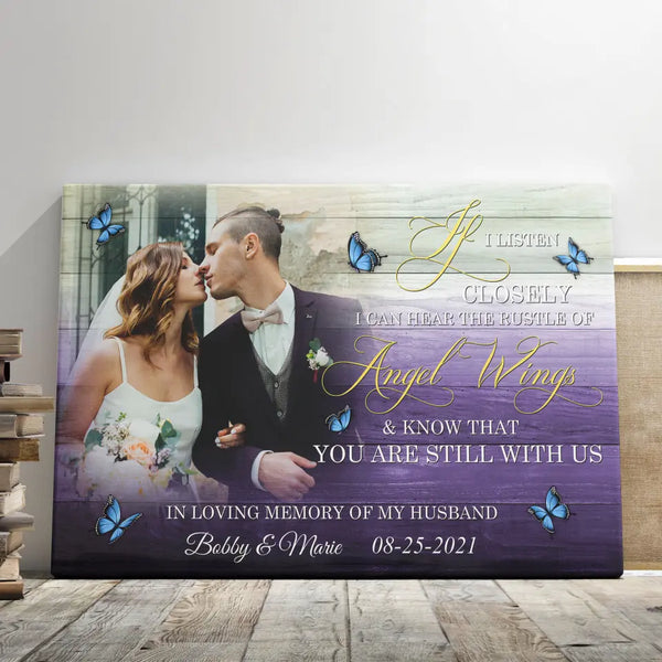 Personalized Canvas Prints Upload Photo, Custom Quote, Your Wings Were Ready, When You Believe ... Dem Canvas