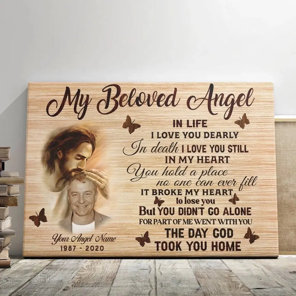 Personalized Photo Memorial Gifts My Beloved Angel Dem Canvas