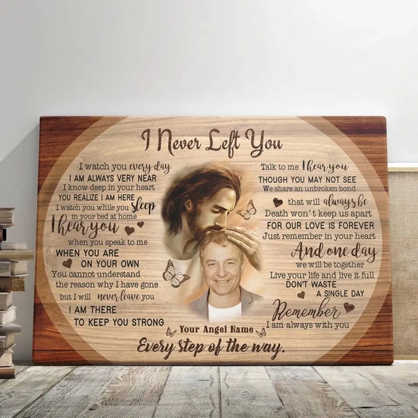 Personalized Canvas Prints Custom Photo, Remembrance Gifts, Memorial Gifts, Sympathy Gifts, I Never Left You Dem Canvas