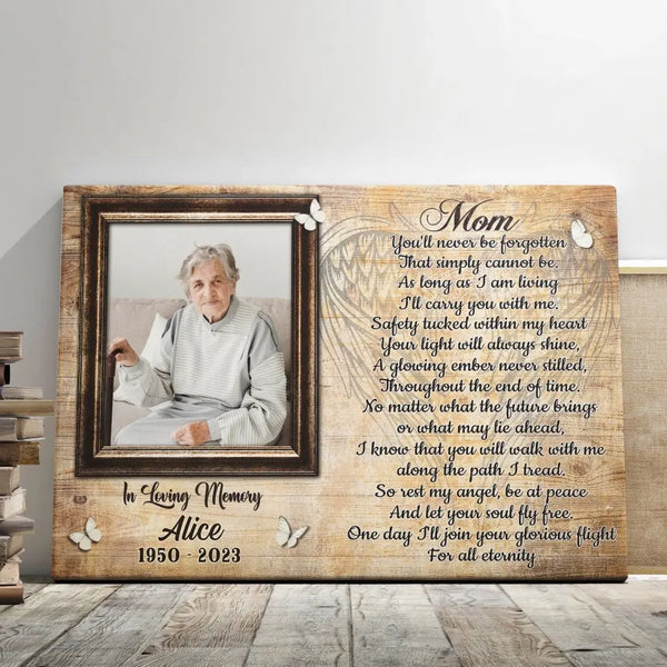 Personalized Canvas Prints, Custom Photo, Memorial Gifts For Loss Of Mother, Bereavement Gifts, Remembrance Gifts Dem canvas