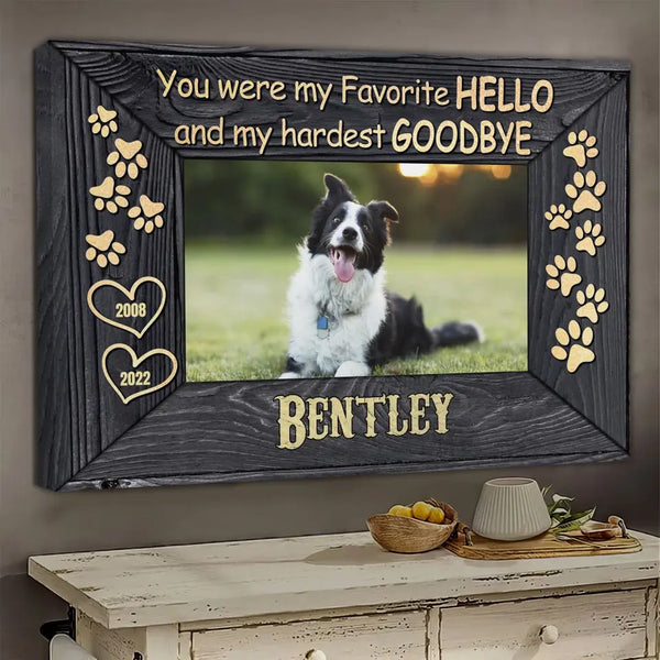 Personalized Canvas Prints, Custom Photo, Remembrance Gifts, Sympathy Gifts, Dog Gifts, Love Dog, You Were My Favorite Dem Canvas