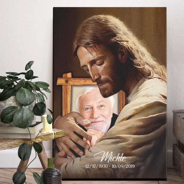 Personalized Canvas Prints, Custom Photo And Name, Memorial Gift, Mom Loss Gift, Dad Loss Gift Dem Canvas