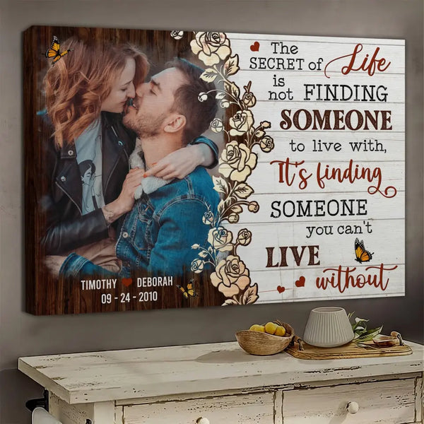 Personalized Canvas Prints, Custom Photo, Anniversary Gifts, Couple Gifts, Gift For Couples, The Secret Of Life Dem Canvas