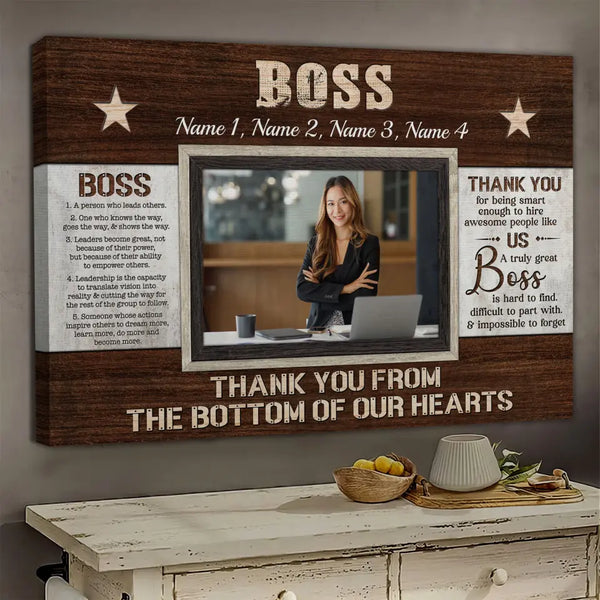 Retirement Gifts For Boss - Personalized Canvas Prints Dem Canvas