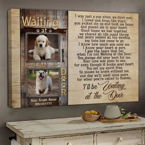 Personalized Canvas Prints, Custom Photo, Dog Memorial Picture Gifts, Memorial Gifts, Keepsakes For Pet Loss Dem Canvas