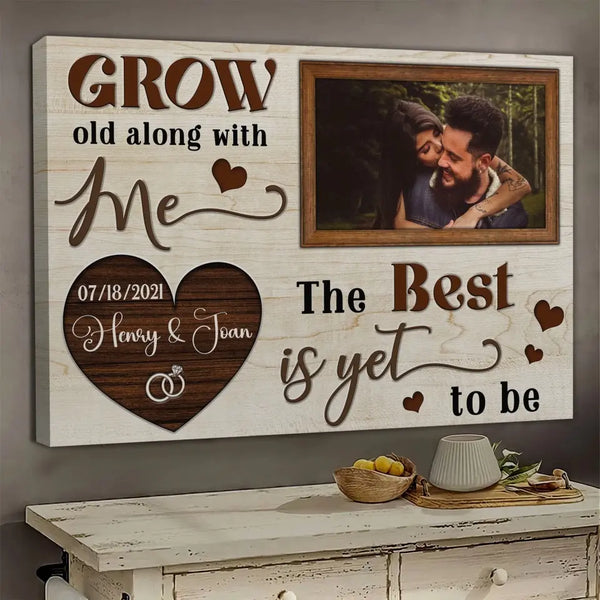 Personalized Canvas Prints Custom Photo, Anniversary Gift For Husband And Wife, Gift For Couple Dem Canvas