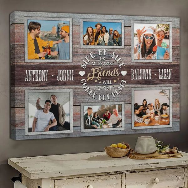 Personalized Photo Canvas Prints, Best Friend Christmas Gift, Ideas Custom Gift For Best Friends Dem Canvas