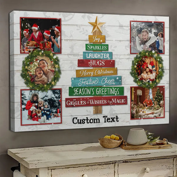 Personalized Photo Canvas Prints, Custom Photo, Christmas Living Room Decorating Ideas, Family Photo Canvas Print Dem Canvas