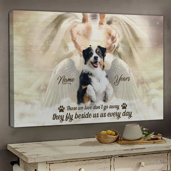 Personalized Photo Canvas Prints, Custom Photo, Condolences Gift For Loss Of A Dog, Custom Dog Portrait Memorial Dem Canvas