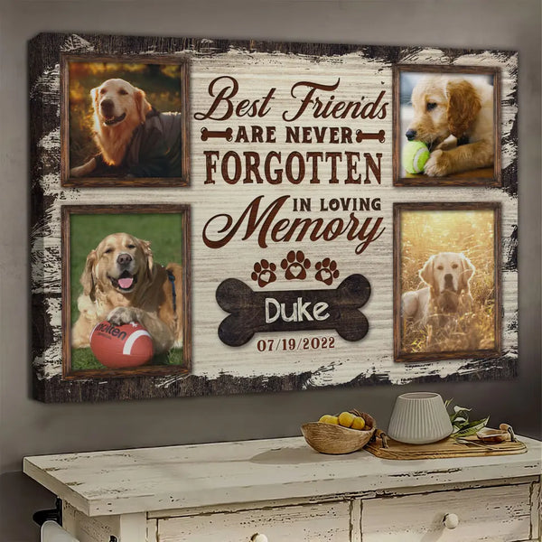 Personalized Photo Canvas Prints, Dog Loss Gifts, Pet Memorial Gifts, In Loving Memory Dog Sympathy Dem Canvas