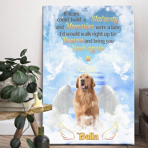 Personalized Photo Canvas Prints, Custom Photo, Pet Loss Portrait, Portrait From Photo Pet, Memorial Gift Dem Canvas