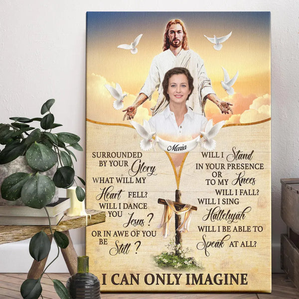 Personalized Photo Canvas Prints, Custom Photo, Memorial Gift For Loss Of Mother, Sympathy Gifts, I Can Only Imagine Dem Canvas