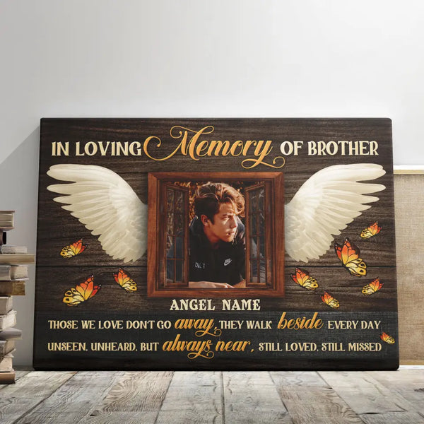 Personalized Canvas Prints, Custom Photo, Memorial Gifts, Sympathy Gifts, Remembrance Gifts, In Loving Memory Of Brother Dem Canvas