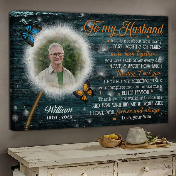 Personalized Canvas Prints, Custom Photo, Couple Gifts, Anniversary Gifts, Old loving couple, To My Husband Dem Canvas