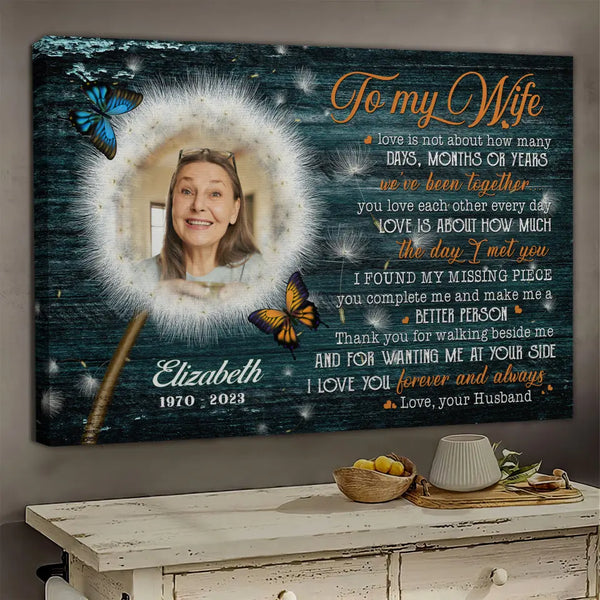 Personalized Canvas Prints, Custom Photo, Couple Gifts, Anniversary Gifts, Old loving couple, To My Wife Dem Canvas