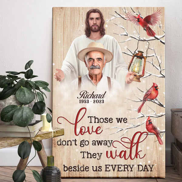 Personalized Canvas Prints, Custom Photo, Sympathy Gifts, Loss Dad Memorial, Those We Love Don't Go Away Dem Canvas