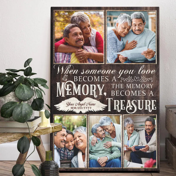 Personalized Photo Canvas Prints, Custom Photo, Memorial Gift, Sympathy Gift, Remembrance Gift Dem Canvas
