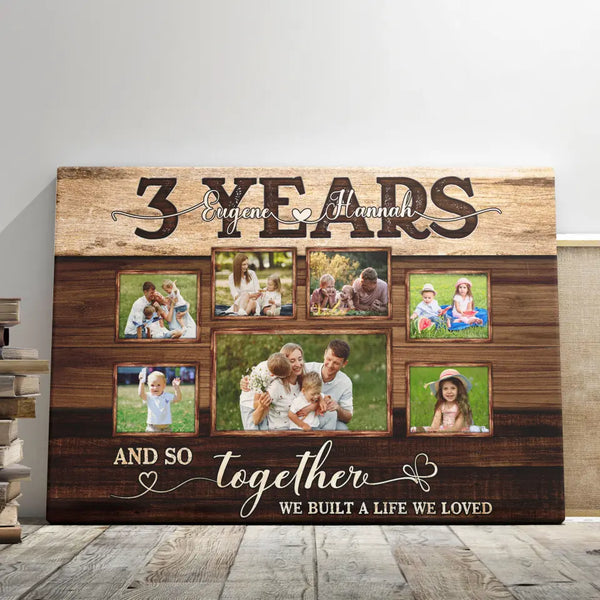 Personalized Canvas Prints, Custom Photos, Couple Gifts, Anniversary Gifts, 3rd Anniversary Couple Love Wife Husband Dem Canvas