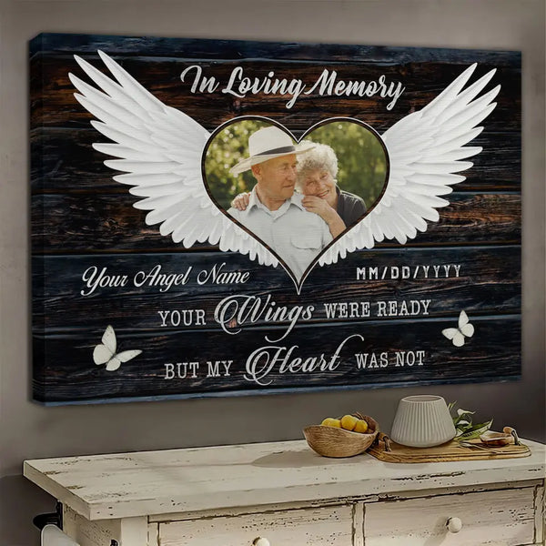 Personalized Canvas Prints Custom Photo, Remembrance Gifts, Memorial Gifts, Sympathy Gifts, In Loving Memory Dem Canvas