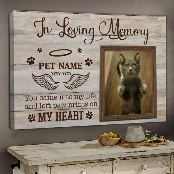 Personalized Canvas Prints, Custom Photo, Pet Remembrance Gifts, Pet Gifts, Memorial Gifts, Loss Of Cat Sympathy Gifts Dem Canvas