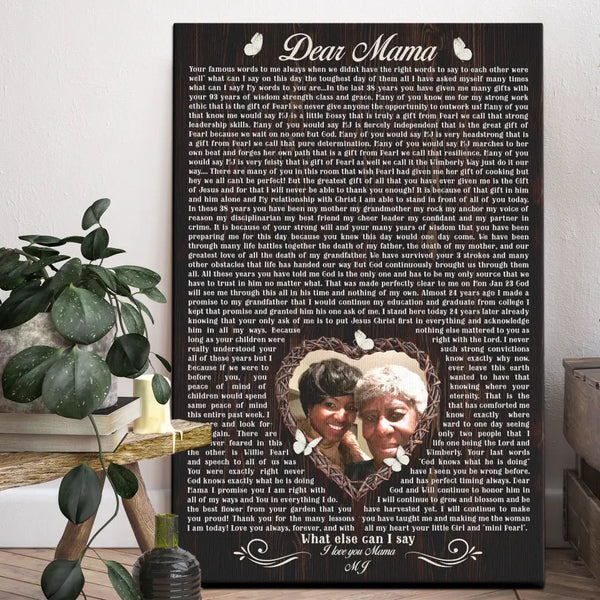 Personalized Canvas Prints, Custom Photos, Remembrance Gifts, Sympathy Gifts, Dear Mama Dem Canvas