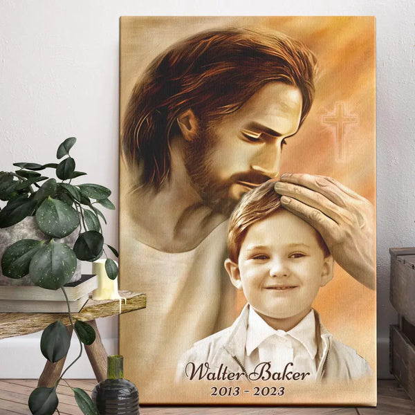 Personalized Canvas Prints, Custom Photo, Sympathy Gifts, Remembrance Gifts, Jesus Memorial Gifts, Loss Of Son Memorial Gifts Dem Canvas