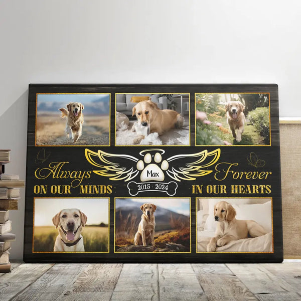 Personalized Canvas Prints, Custom Photo, Pet Memorial Photo Collage Canvas, Pet Remembrance Gifts, In Memory Of Pets Gifts Dem Canvas