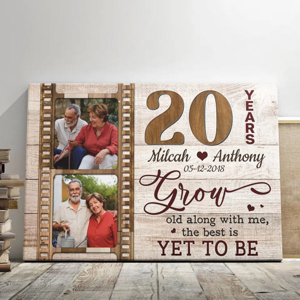 Personalized Canvas Prints, Custom Photo, Gifts For Couples, 20 Years Wedding Anniversary Gift For Wife For Husband Dem Canvas