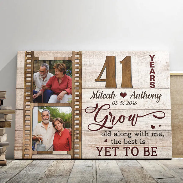 Personalized Canvas Prints, Custom Photo, Gifts For Couples, 41 Years Wedding Anniversary Gift For Wife For Husband Dem Canvas
