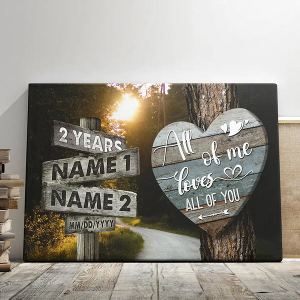 Personalized Canvas Prints, Custom Name, And Date Sign Family Street Sign, 2nd Anniversary, Gifts For Couples, Anniversary Gifts Dem Canvas