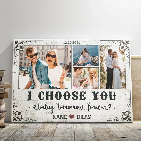 Personalized Canvas Prints, Custom Photo, Gifts For Couples, Anniversary Gifts, I Choose You Dem Canvas