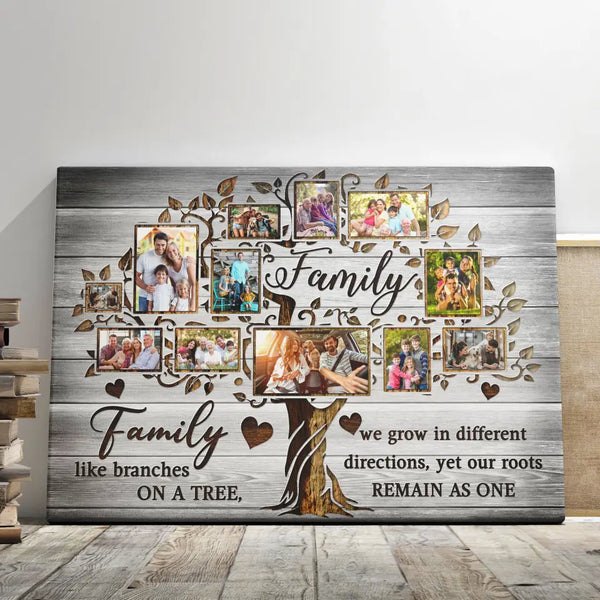 Personalized Canvas Prints, Custom Photo, Gifts for Parents, Gifts for Grandparents, Family Photo Tree,  The Best Thing In Life Are Dem Canvas