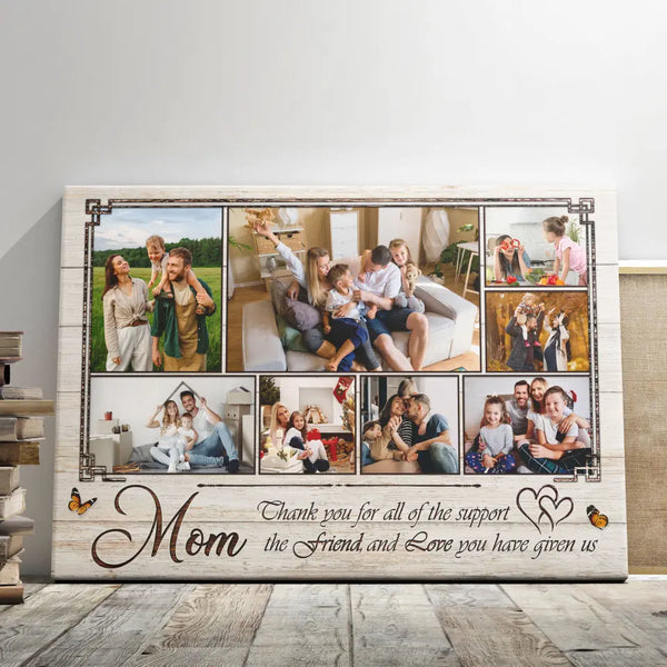 Personalized Canvas Prints, Custom Photo, Gifts for Mom, Mother's Day Gifts, Mom Gifts From Child Thank You For All Of The Support Dem Canvas