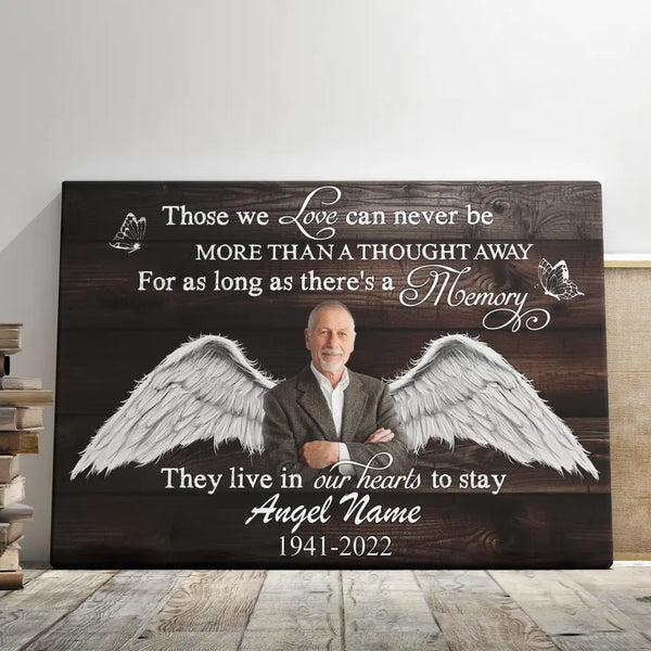 Personalized Canvas Prints, Custom Photo, Memorial Gifts, Sympathy Gifts, Loss Of Dad, Loss Of Mom, They Live In Our Hearts To Stay Dem Canvas