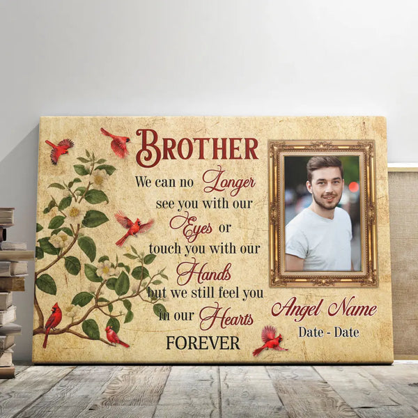 Personalized Canvas Prints, Custom Photo Sympathy Gifts, Bereavement Gifts, Remembrance Gifts, Loss Of Brother, In Our Hearts Forever Dem Canvas