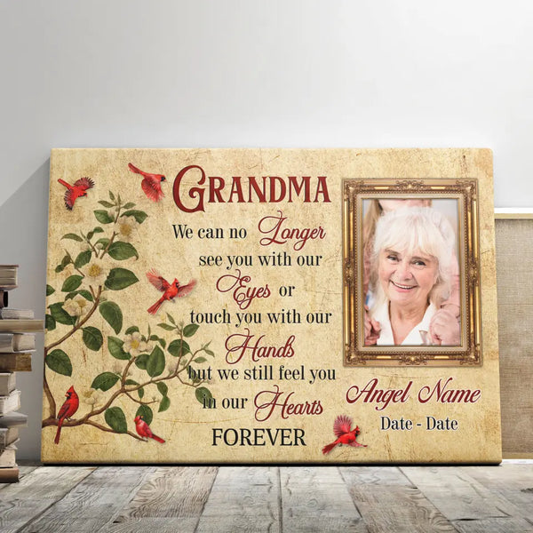 Personalized Canvas Prints, Custom Photo Sympathy Gifts, Bereavement Gifts, Remembrance Gifts, Loss Of Grandma, In Our Hearts Forever Dem Canvas